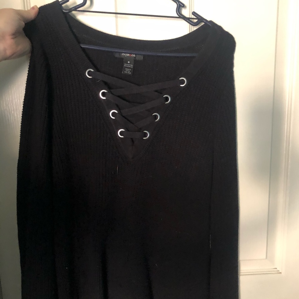 Style & Co. Tie-up Sweater
